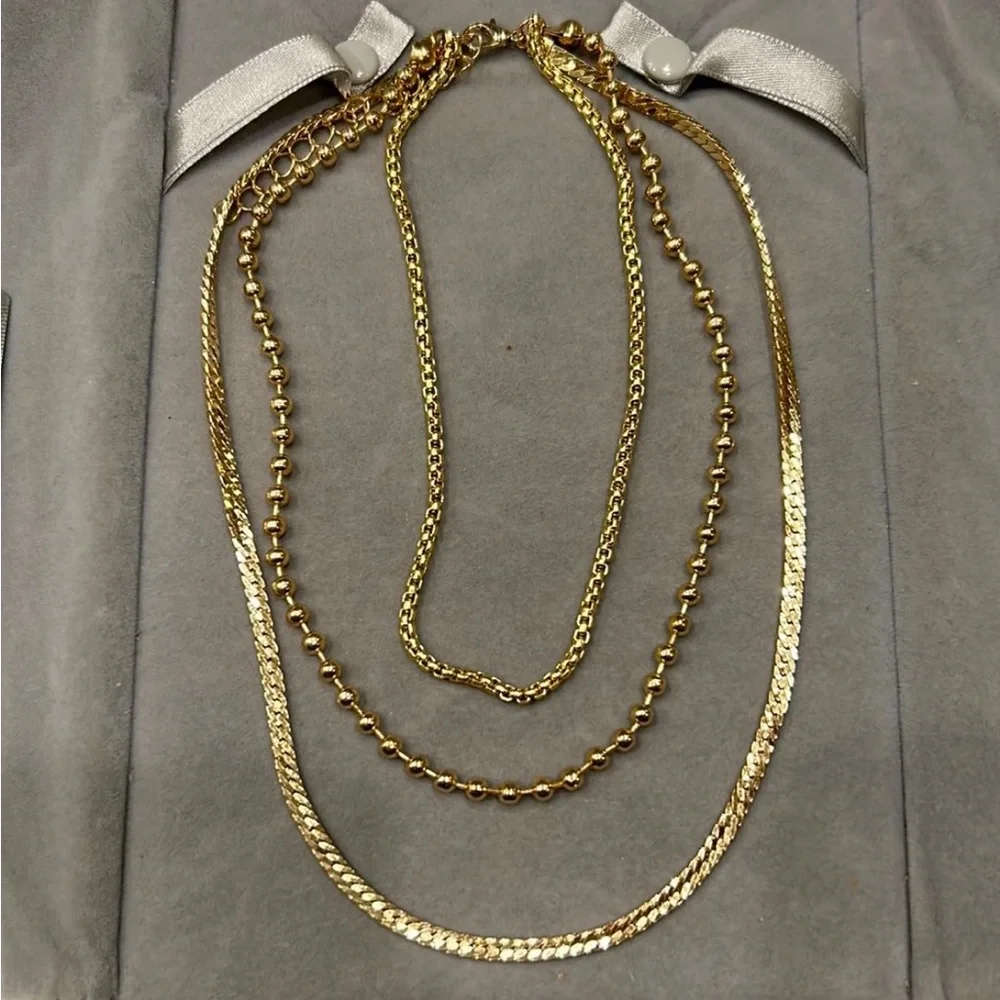 New beautiful multilayered gold choker necklace - Picture 1 of 2